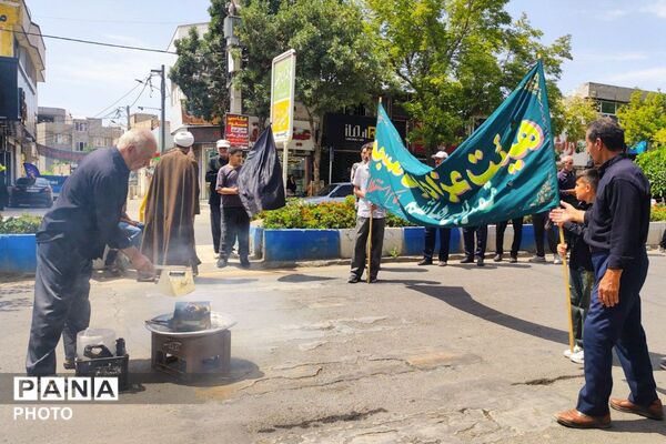 هیئت عزاداران و دسته وران در روز رحلت پیامبر اکرم (ص) و امام حسن مجتبی (ع) در شیروان 