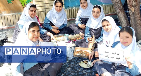 صبحانه سالم به‌مناسبت هفته سلامت در مدرسه نسترن آشخانه