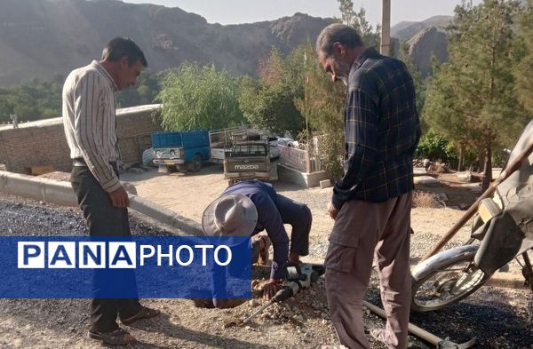 اجرای پروژه آسفالت ریزی در روستای مارکده