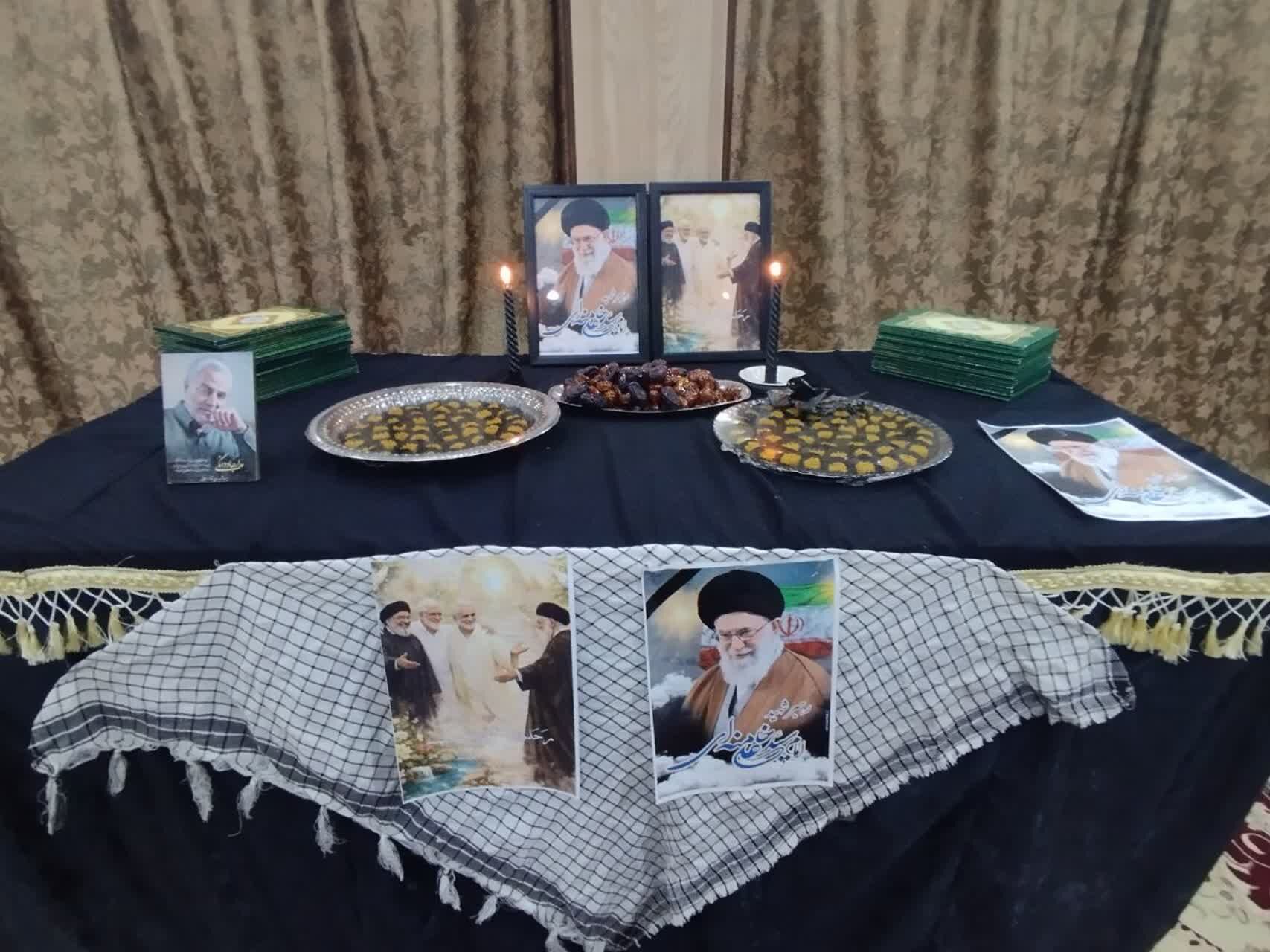 مراسم عزاداری شهادت رهبر معظم انقلاب در روستای مهدی آباد خلیل آباد