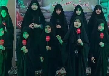 مراسم یادبود شهیده راه قدس «معصومه کرباسی» در شهر جعفریه