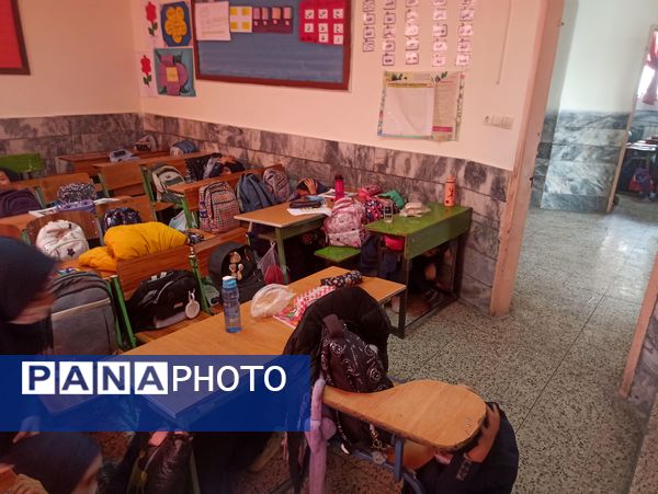 مانور زلزله در مدرسه مهندس رحمانی فرد مشهد