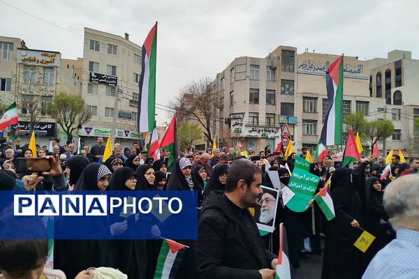 راهپیمایی روز قدس در ناحیه دو شهرری 