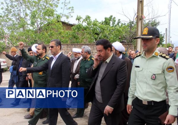 حمایت نمازگزاران جمعه در گلوگاه از مردم مظلوم فلسطین