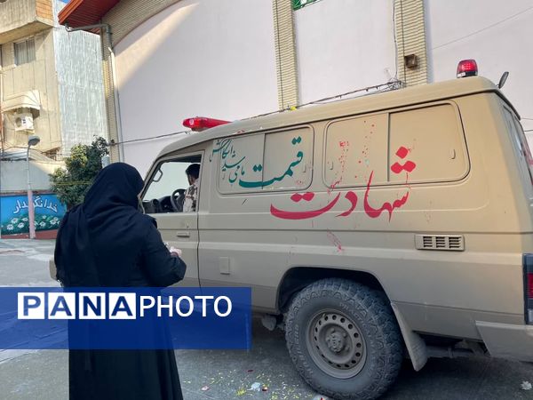 استقبال از شهید خوشنام در دبیرستان شاهد ساری 