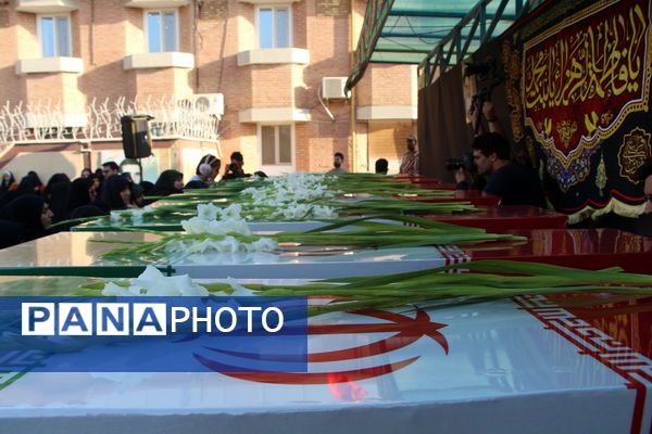 مراسم استقبال ار هفت شهید گمنام در یزد 