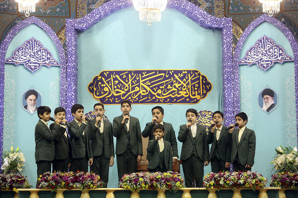 جشن عید مبعث در شب و روز بارانی حرم حضرت معصومه(س)