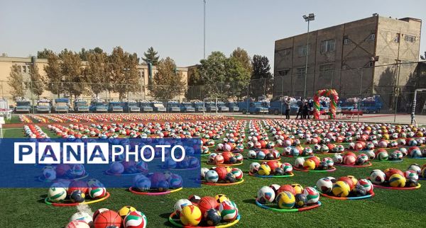 اعزام کاروان تجهیزات ورزشی-بهداشتی مهر با نشاط خراسان رضوی