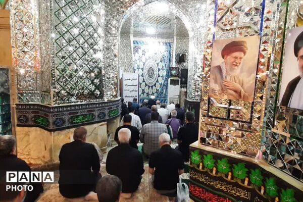 تجدید میثاق خبرنگاران پانا در کنار مزار فرزند امام رضا (ع)