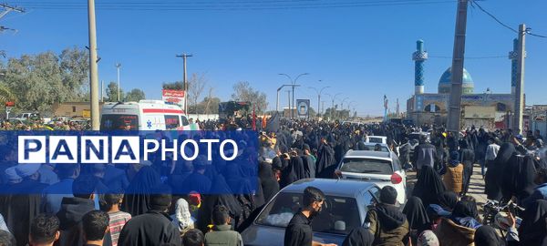 تشییع پیکر مطهر شهید گمنام در شهرستان دارالصابرین بم 