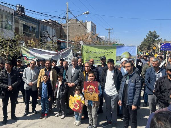 خروش مردم تربت‌جام در راهپیمایی روز قدس 
