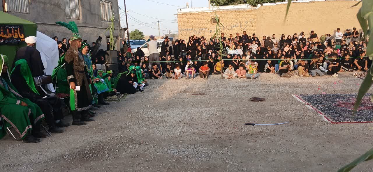 آیین تعزیه‌خوانی در عاشورای حسینی در روستای حسین آباد شیروان