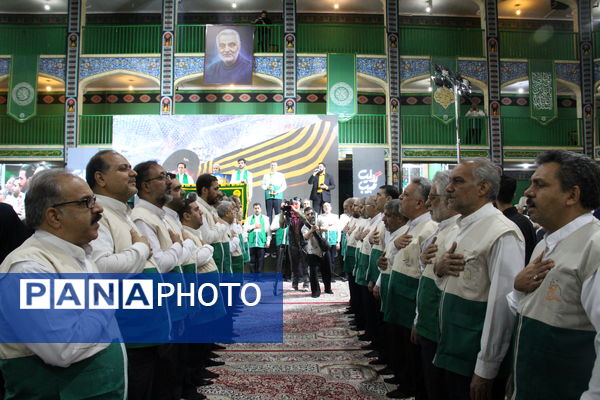 برگزاری کاروان سرباز فصل پنجم روایت یزد در حسینیه محمودآباد