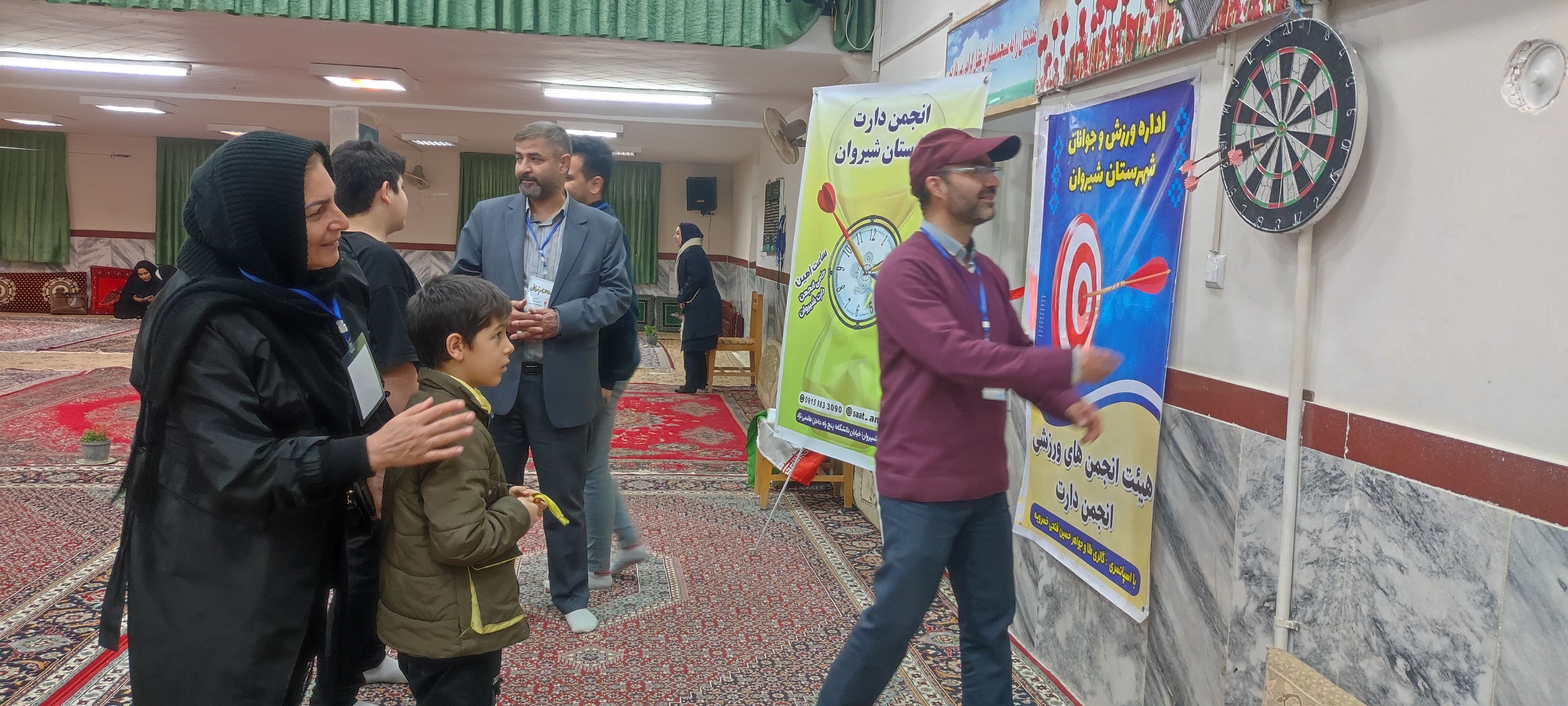 برگزاری مسابقات دارت در مسجد مسلم بن عقیل شهرستان شیروان