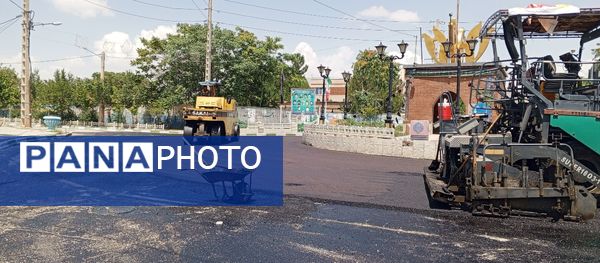 بازسازی آسفالت میدان اصلی شهر تیتکانلو 