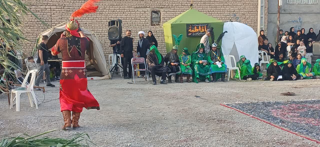 آیین تعزیه‌خوانی در عاشورای حسینی در روستای حسین آباد شیروان