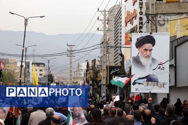 حضور پر شور مردم شهرستان قدس در راهپیمایی روز قدس