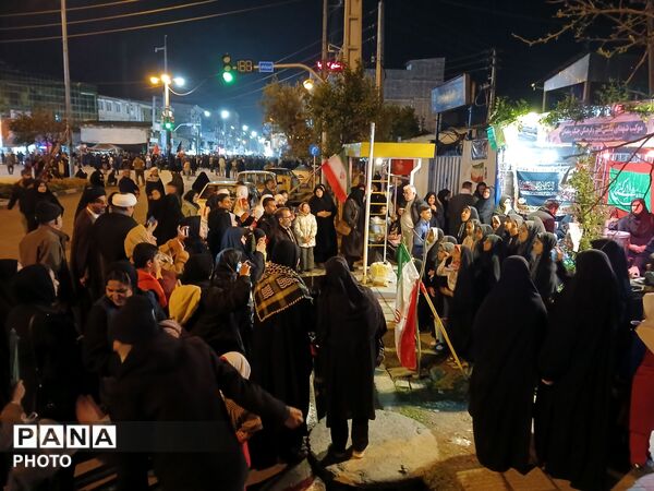 نهمین شب از خدمت‌رسانی اداره آموزش و پرورش کردکوی قالب موکب مردمی