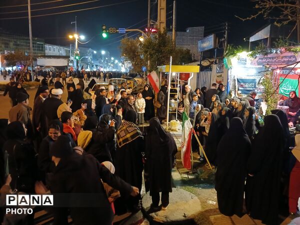 نهمین شب از خدمت‌رسانی اداره آموزش و پرورش کردکوی قالب موکب مردمی