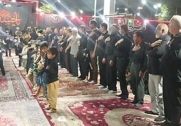 الشتر در شب دهم محرم غرق در ماتم و عزای حسینی شد