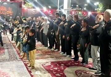 الشتر در شب دهم محرم غرق در ماتم و عزای حسینی شد