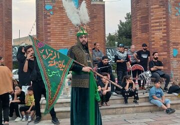 مراسم تعزیه خوانی در بوستان شهریار نسیم‌شهر 