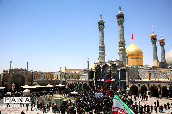 عرض تسلیت هیات های عزاداری به آستان مقدس حضرت معصومه(س) در روز عاشورا