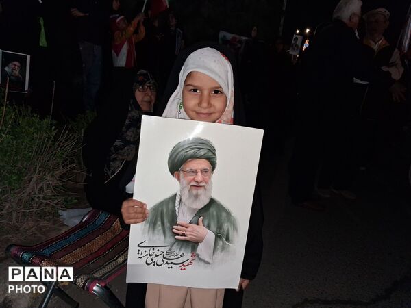 مراسم باشکوه وداع با پیکر دو شهید مطهر در نیشابور 