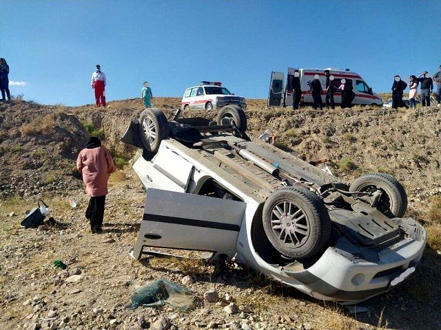 واژگونی خودروی سواری پارس در محور تربت‌حیدریه – فیض‌آباد هفت مصدوم بر جای گذاشت