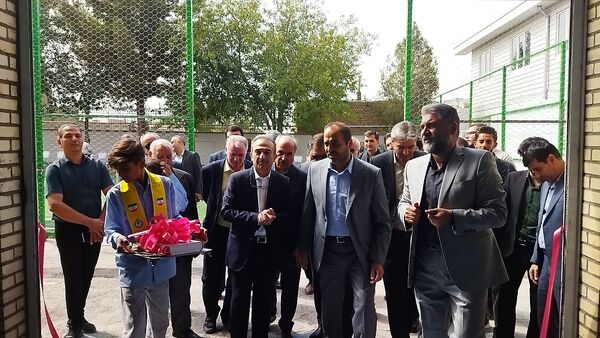 آیین افتتاحیه کارگاه و زمین چمن هنرستان تخصصی خودرو برادران نیشابور 