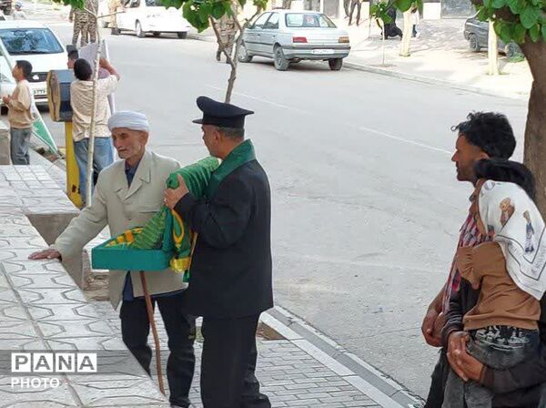حضور خادمان حرم امام رضا (ع) در روستای آبنیه