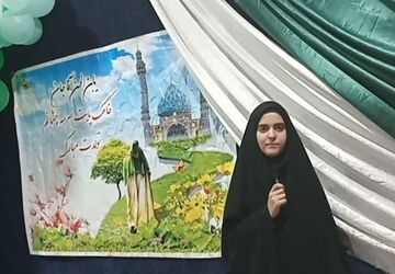 جشن ولادت امام زمان (عج) برای دانش آموزان دبستان حجاب روستای مدوار 