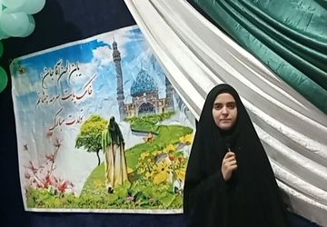 جشن ولادت امام زمان (عج) برای دانش آموزان دبستان حجاب روستای مدوار 