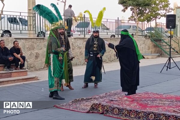 مراسم تعزیه‌خوانی در مسجد جامع آبشناسان همراه با حضور عزاداران