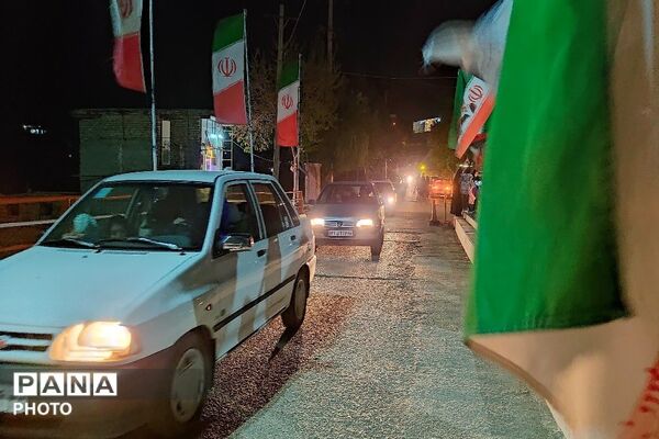 گذری بر رژه خودرویی در شهر دارالسادات بار نیشابور 