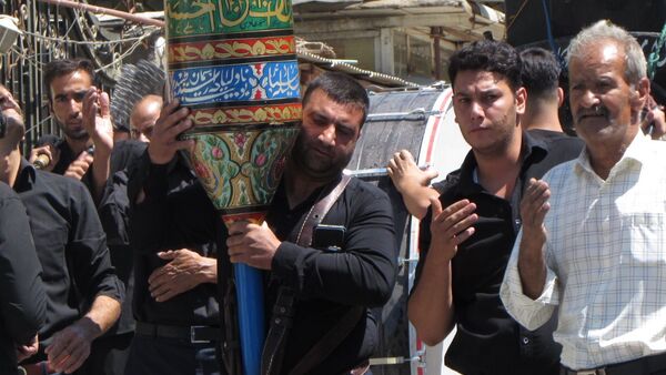 مراسم جاماندگان اربعین در روستای تحت منظر 