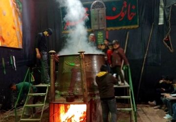  آیین سمنو پزان شهر وردنجان