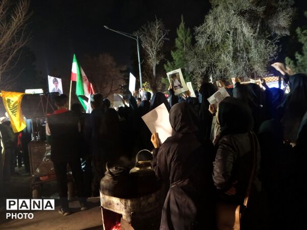 حرکت دسته عزاداری درسومین شب شهادت امام خامنه ای از پنجراه تا مسجد جامع