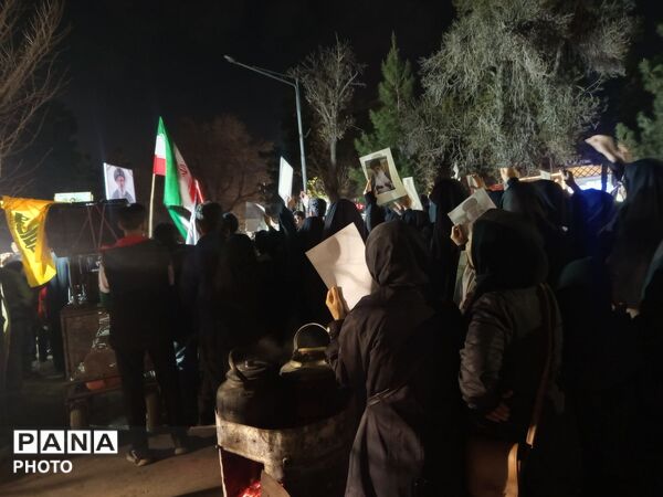 حرکت دسته عزاداری درسومین شب شهادت امام خامنه ای از پنجراه تا مسجد جامع
