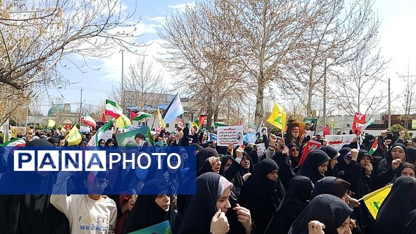 راهپیمایی باشکوه روز قدس در شهرستان گلبهار