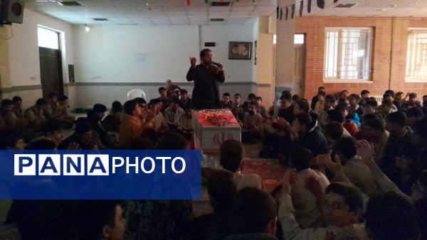 مراسم وداع با شهید گمنام در دبیرستان ابوریحان بیرونی یک نیشابور
