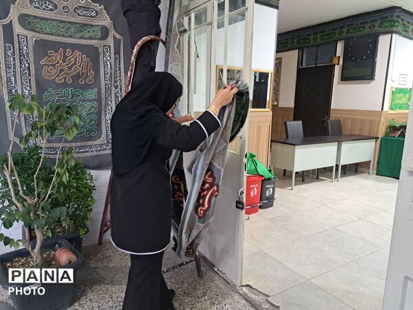 آماده‌سازی دبیرستان علی افشارنژاد ناحیه۶ مشهد برای اسکان زائران 