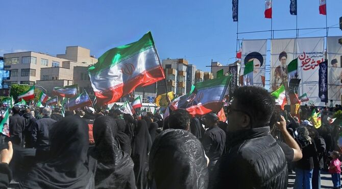 تشکر کارگردان سینما و تلوزیون از حضور دانش آموزان در میدان