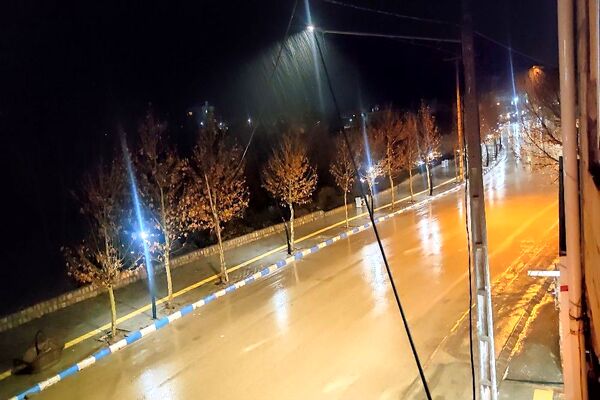 طنین ترانه باران زمستانی در آسمان شهر بار نیشابور 