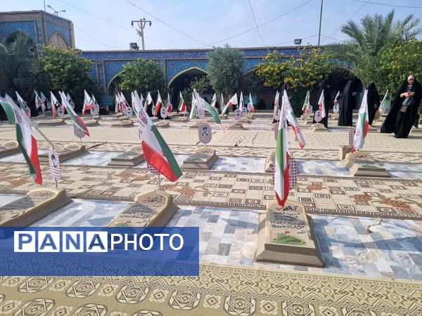 حضور دانش‌آموزان دبیرستان شهیده معصومه قزوینی در اردوی راهیان نور جنوب