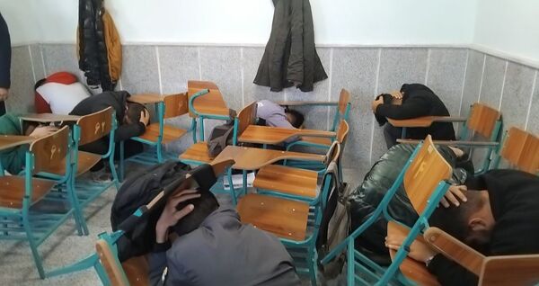 بیست و هفتمین مانور سراسری زلزله و ایمنی در هنرستان حاج حسن شهبازی اهر