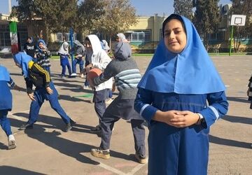 تمرین آمادگی برای زلزله در دبستان دخترانه ام البنین(س)