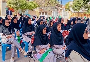 نواختن زنگ جوانه ها در دبیرستان نمونه دولتی حافظیه بجنورد