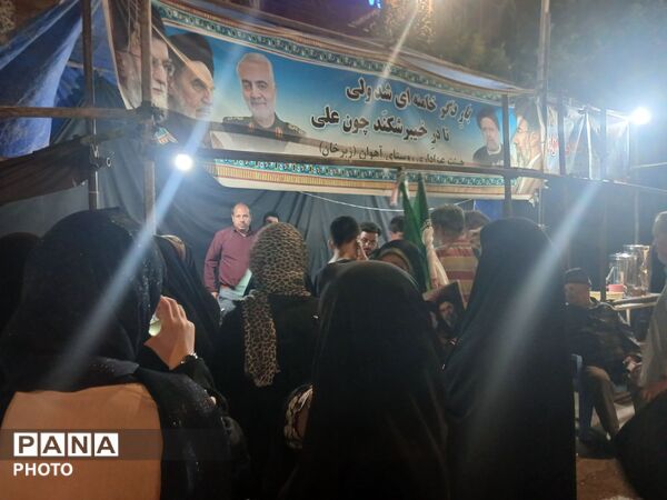 موکب شهدای روستای آهوان در نود و نهمین شب از اجتماعات مردمی 