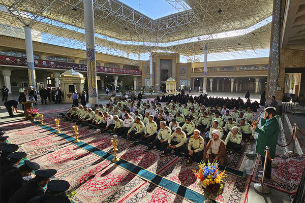 آیین گرامیداشت سالروز طوفان الاقصی با حضور کارکنان پلیس در قم